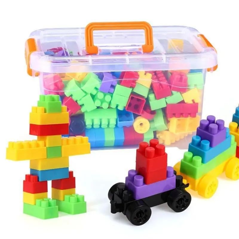 ARIZON Plastic Building Blocks Game Toy Set: Perfect for Kids 3-8 Years Old. Stimulate Creativity and Exploration - 100+ Pieces (Storage Box Packing) (B0CV7VNGR5) Amazon Price History, Amazon Price Tracker