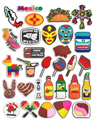 yiagofy 30pcs Mexican shoe charms Mexico shoe Decoration Men and Women Party Gifts Adults Favors
