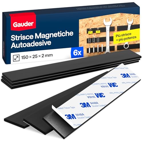 GAUDER Strisce magnetiche autoadesive - Potenti strisce magnetiche adesive per