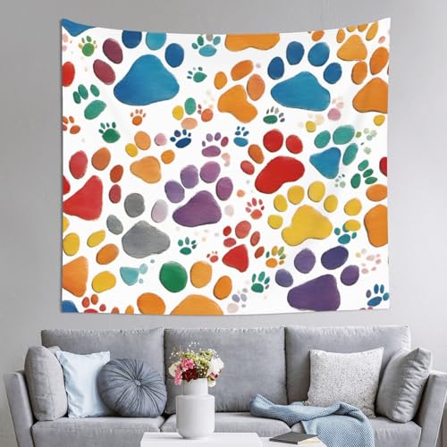 Tapiz para colgar en la pared con huellas decorativas DUWAA para un hogar con alma