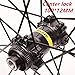 700c Road Bikes Wheelset 30mm Double-Layer Aluminum Rim V Brake Centerlock Disc Brake Wheel Set Carbon Fiber Hub for 7-11 Speed Cassette F24 R24 Holes