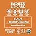 Badger Unscented Classic Lip Balm, 100% Organic Lip Balm for Sensitive Lips, Long Lasting Lip Moisturizer w/Light Silky Texture, 4 Pack
