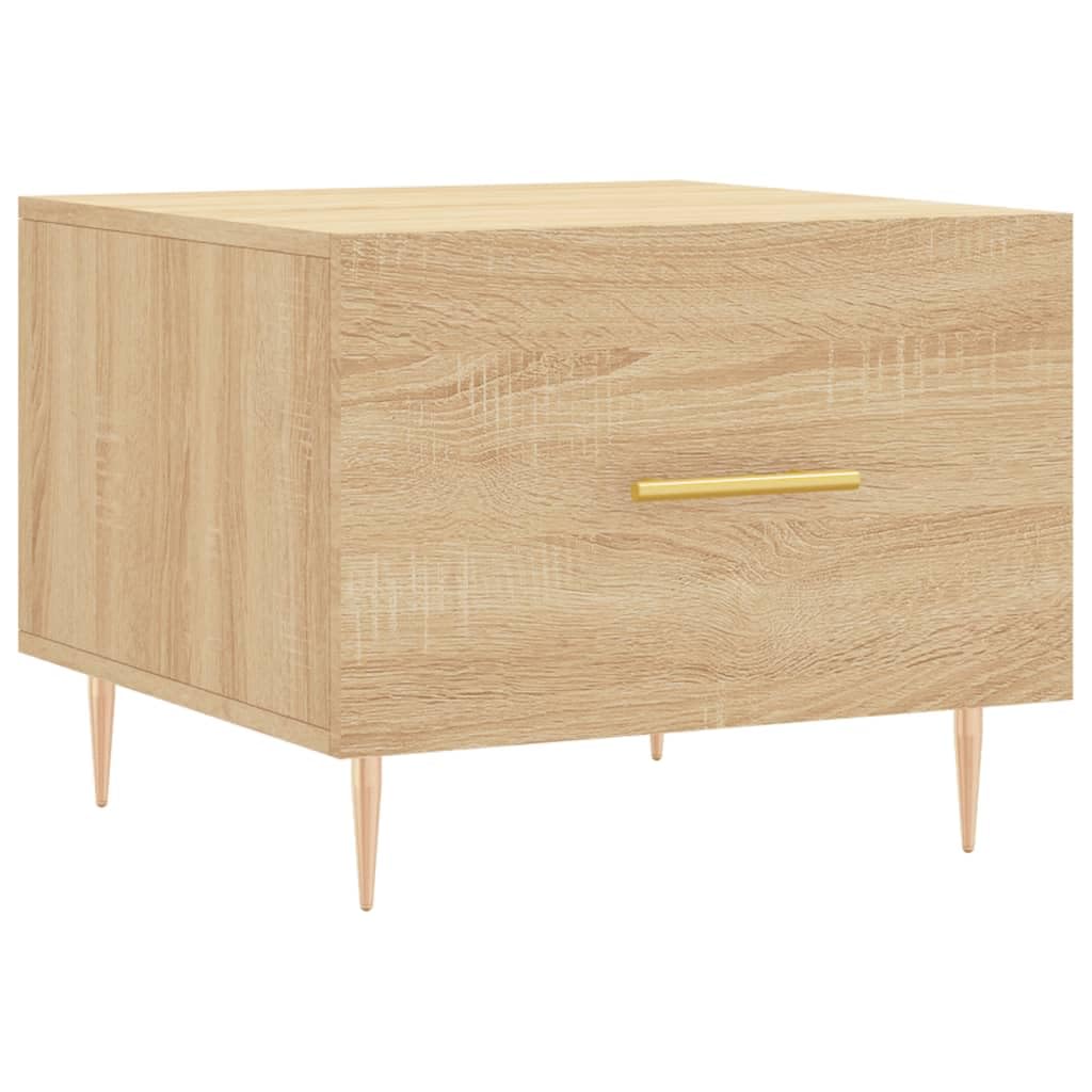 Homgoday Tavolino da caffè in rovere Sonoma, 50 x 50 x 40 cm, in legno ingegnerizzato, tavolino da tè per soggiorno, sala d'accoglienza degli ospiti, camera da letto e ufficio, mobili tipo 3