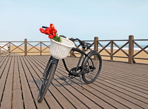 Colorbasket Adult Front Handlebar Bike Basket - White - Thumbnail 3