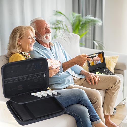 Lebakort Hart Tasche Hülle Etui für POFOTO 9,5/ YOTON 9,5 / YOOHOO 9,5 / WOLFANG 9,5 Tragbarer DVD-Player(Schwarz)