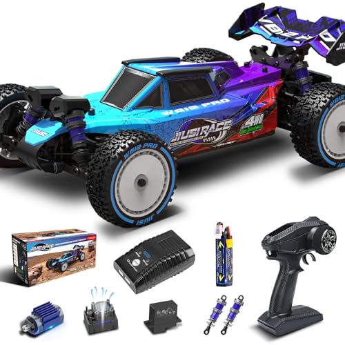 JIUSI 1:12 Brushless RC Cars,Fast 50 mph Hobby Electric Off-Road Buggy,4WD Racing RC Truck with 3S Batteries,25W Fast Charging,RTR 4X4 Remote Control Cars