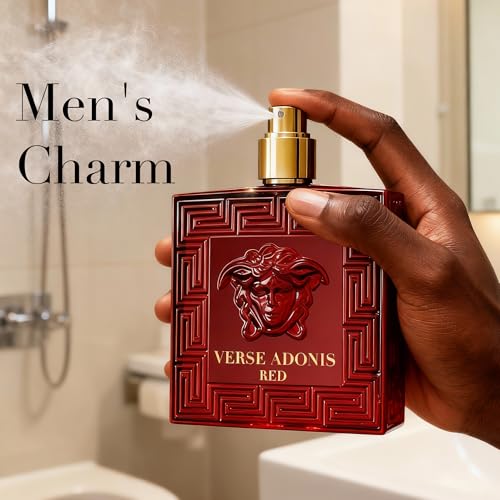 Image of AFLUXE VERSE ADONIS RED, Men's Cologne Gift, Long Lasting EDP, Aura of Elitism & Modern Style, Perfume for Business, Commute and Casual Use, 3.4 Fl Oz