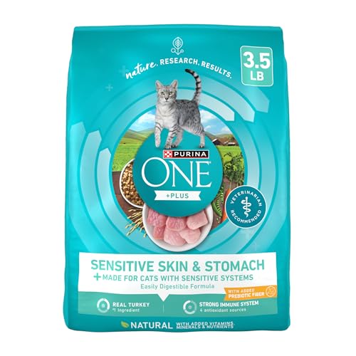 Purina ONE Sensitive Stomach, Sensitive Skin, Natural Dry Cat Food, +Plus Sensitive Skin and Stomach...