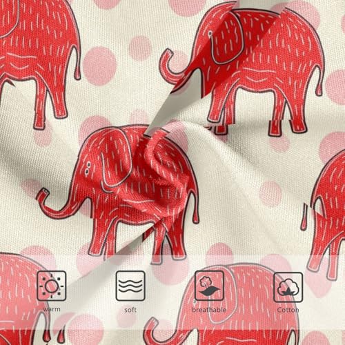 Joisal Stylish Toddler Girls Underwear 2t Cotton Cute Panties Girl Simple Red Elephant Light Beige Kids Briefs Undies3