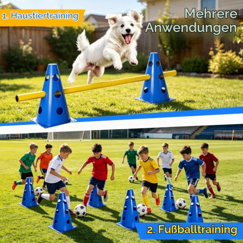Trukafie 8er Agility Set Hunde Cavaletti Hund Hobby Horse Hindernisse