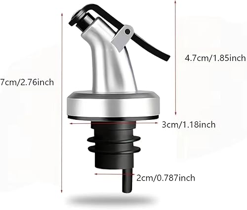 Miniatura 2 de Ellora Farms, Rani Chef Vertedor, Caño dispensador, Sin BPA, apto para aceites de oliva, vinagre, vino, se adapta a botellas de cruet, se adapta a