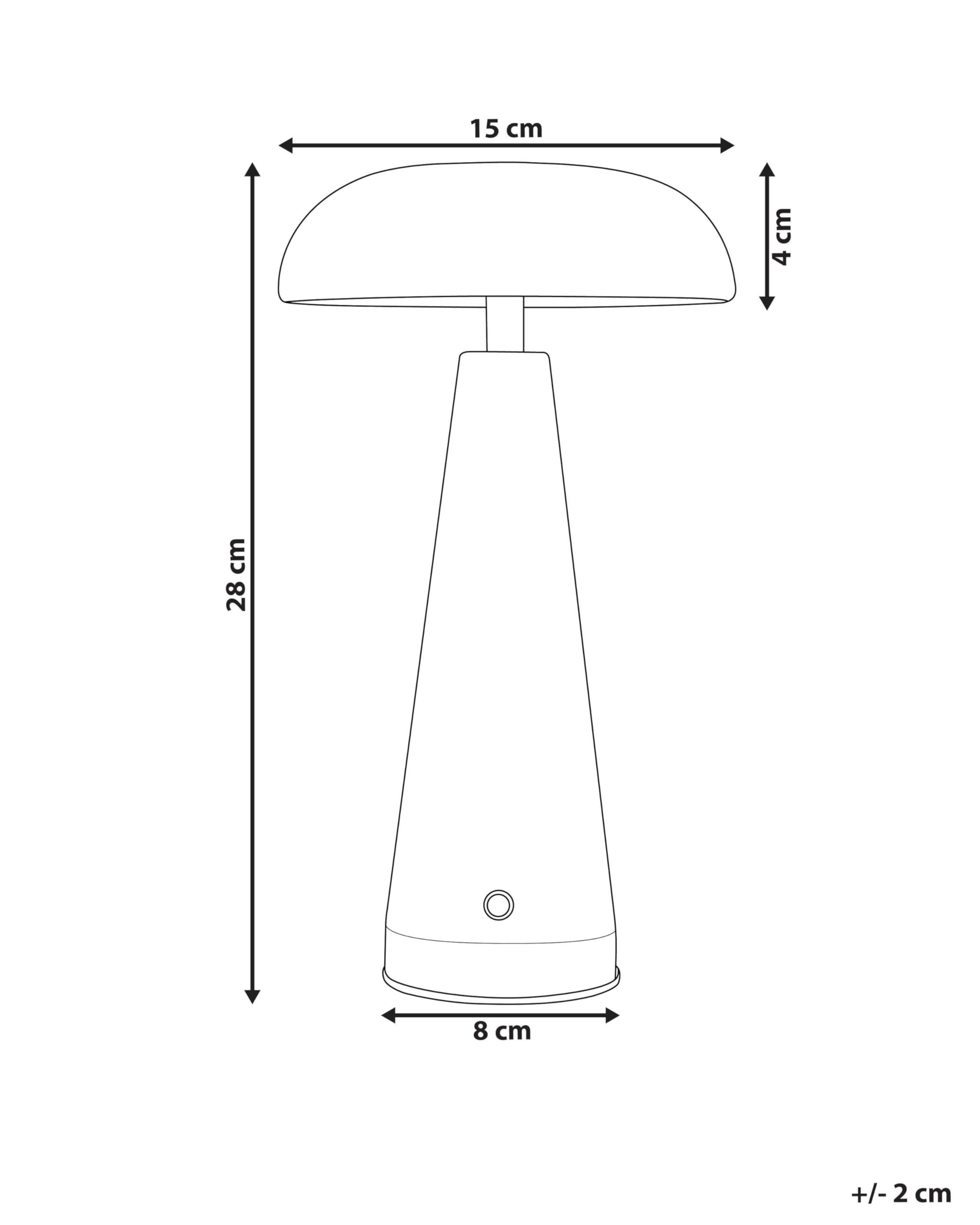 Beliani Tischlampe LED Metall grün Dimmfunktion wiederaufladbar kabellos Akku Bocono