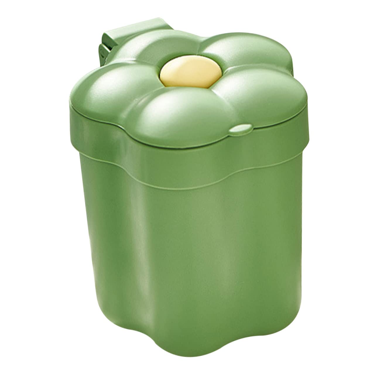 GLEAVI Flower Shaped Desktop Trash Bin Lid Small Garbage Can for Home and Office Creative Wastebasket for Bedroom