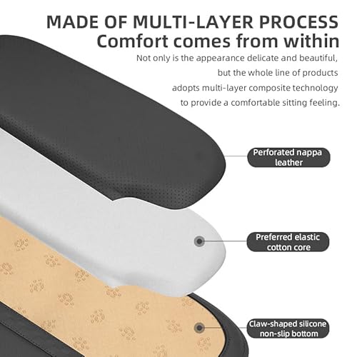 Ontto Car Seat Cushion Fit For Audi Accessories Front And Rear Seat Pad For Sciatica Tailbone Pain Relief, Warm In Winter And Cool In Summer Black(1Pc) #TOP2