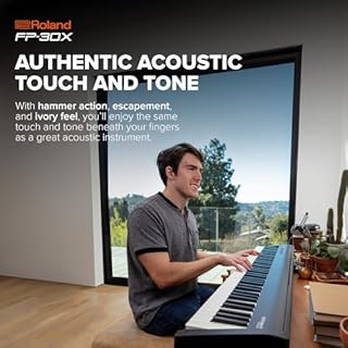 Roland FP-30X | Slim & Stylish 88-Note Digital Piano | Rich Tone & Authentic Ivory-Feel | Built-In Powerful Amplifier & Stereo Speakers | Onboard Sounds | Black