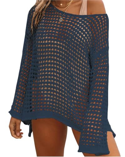 Image of Bsubseach Crochet Cover Up Women Sexy Hollow Out Swim Coverup Summer Outfit
