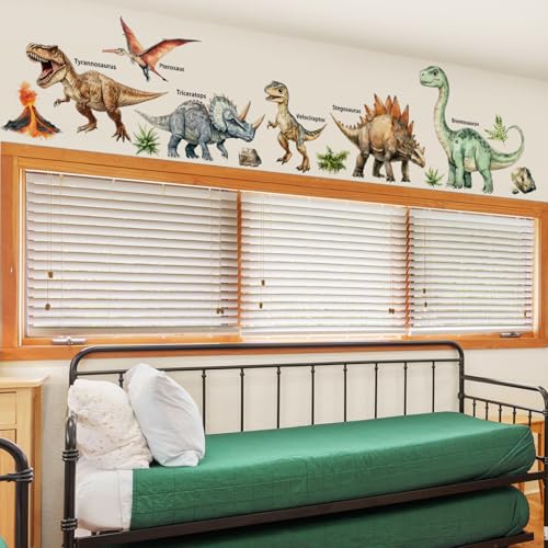Vinilos decorativos de pared dinosaurios Achang para niños miniatura 5