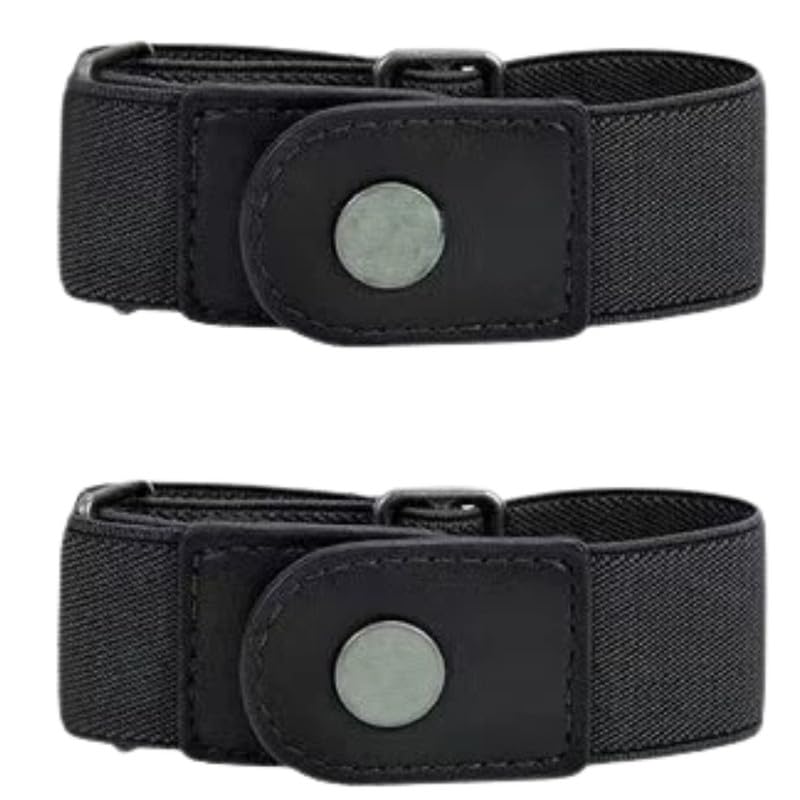 Pack of 2 Side Lazy Elastic Belt for Women Adjustable All-Match Waist Belts-image-1