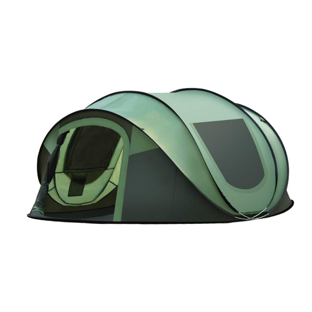 Tente de camping 3-4 personnes marron automatique pour famille et randonnée