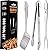 STEVEN-BULL Heavy Duty BBQ Grilling Tool Sets, Extra Thick Stainless Steel Spatula Fork and Tongs, Extra Long Grill Accessories, 18 Inch, Best for Barbecue & Grilling, Gift Box Package, 3 Pack