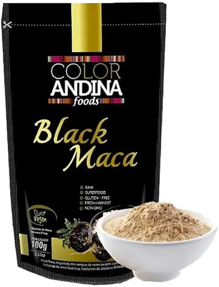 Maca Peruana Preta em Pó 100% Pura Color Andina 100g