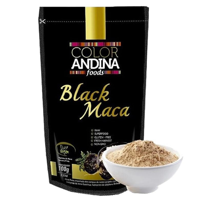 Maca Peruana Preta em Pó 100% Pura Color Andina 100g