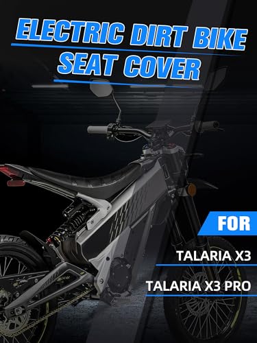 Image of Seat Cover for Talaria XXX X3, Electric Dirt Bike Soft Seat Cover Compatible Fit for Taparia X3 Ribbed Easy Installation Black