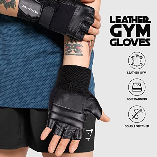 Image of Mayor Urban Gym Gloves with Wrist Support Gym Gloves Gloves for Gym Workout, Weightlifting Gloves Bike Sports Gloves (Medium)