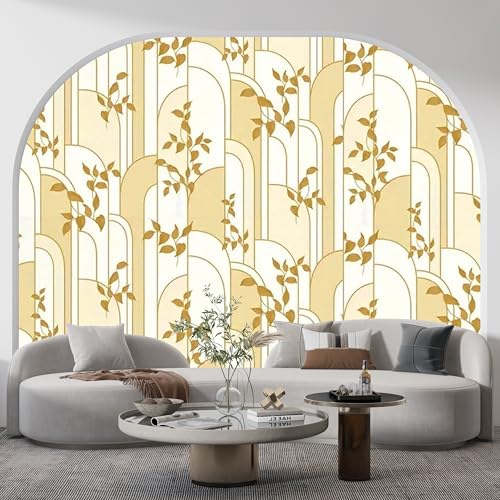 Image of FOKRIM Gold u Leaf 45x300 Wallpaper for Wall Sticker for Home,Office Sticker Peel and Stick Removable Self Adhesive Waterproof (Pack of 1)