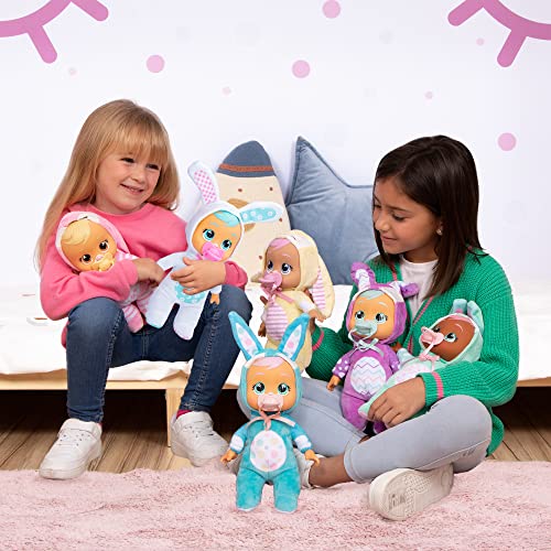 Cry Babies Tiny Cuddles Bunnies Lily - 9 Inch Baby Doll, Cries Real Tears, Pink Bunny Themed Pajamas #TOP4
