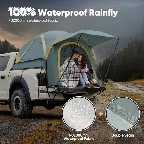 image for Quictent Pickup Truck Tent for Full Size Short Bed (5.5'-5.8'), Waterp