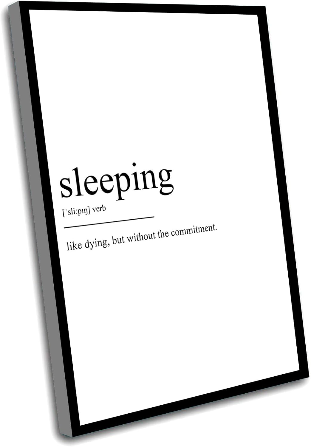 Sleeping OFFer Definition Print Baby Boy Room Canvas Art Decor Wall De