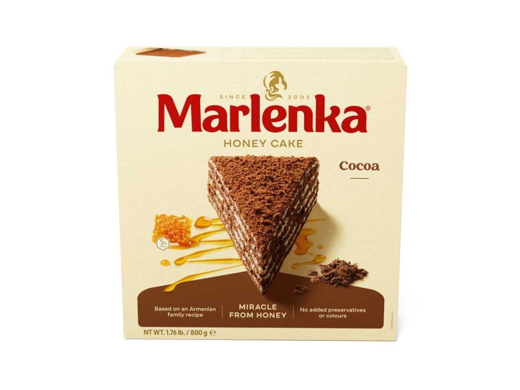 MARLENKA® Torta al miele al cacao 6+2 Offerta confezione – torta al miele, dolce, torta (8 x 800 g)