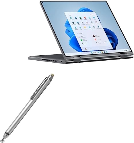 BoxWave Lápiz capacitivo compatible con Chuwi MiniBook X - Lápiz capacitivo DualTip, punta de fibra de disco con punta de disco, color plateado