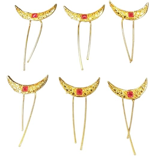 Chandrakor Golden U-Pin Hair Accessories Pack of 6