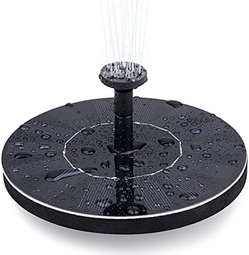 Luimihot Solar Fountain Pump, 1.4w Solar Bird bath Fountain Pump Panel Kit Outdoor Watering Submersible Pump Floating Fountain Pond for Bird Bath,Fish Tank, Garden Decoration