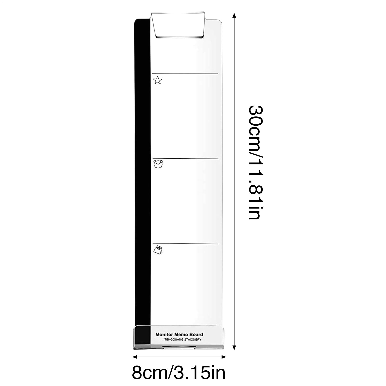 Portanotas adhesivo para pantalla de computadora acrílico transparente accesorio escritorio PC portátil