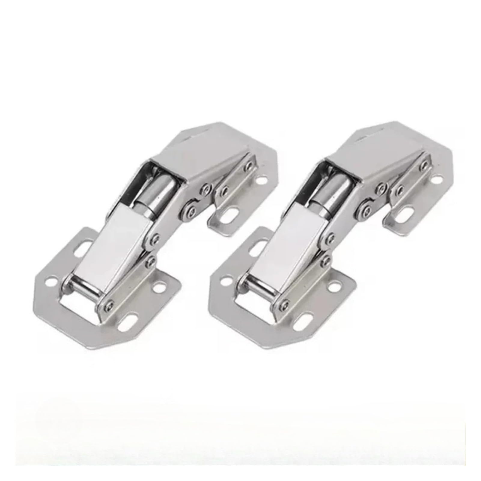 90 Degree Steel Cabinet Hinges No-Drilling HoleHydraulic Buffer Hinge Kitchen Cupboard Furniture Hardware 2PCS
