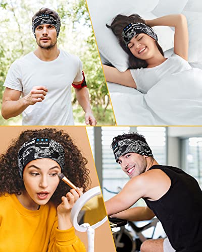 Image of LC-dolida Sleep Headphones Bluetooth Music Wireless Band Headphones with Thin HD Stereo Speakers Perfect for Side Sleepers, Sport, Yoga, Travel