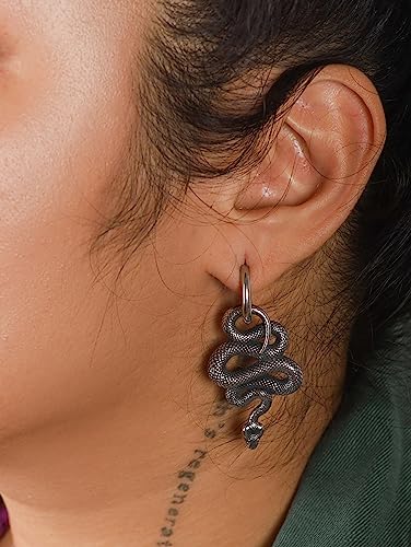 Sacina Gothic Punk Snake Earrings Dangle, Goth Emo Punk Grunge Earrings, Costume Goth Jewelry, Christmas Jewelry Gift for Women4