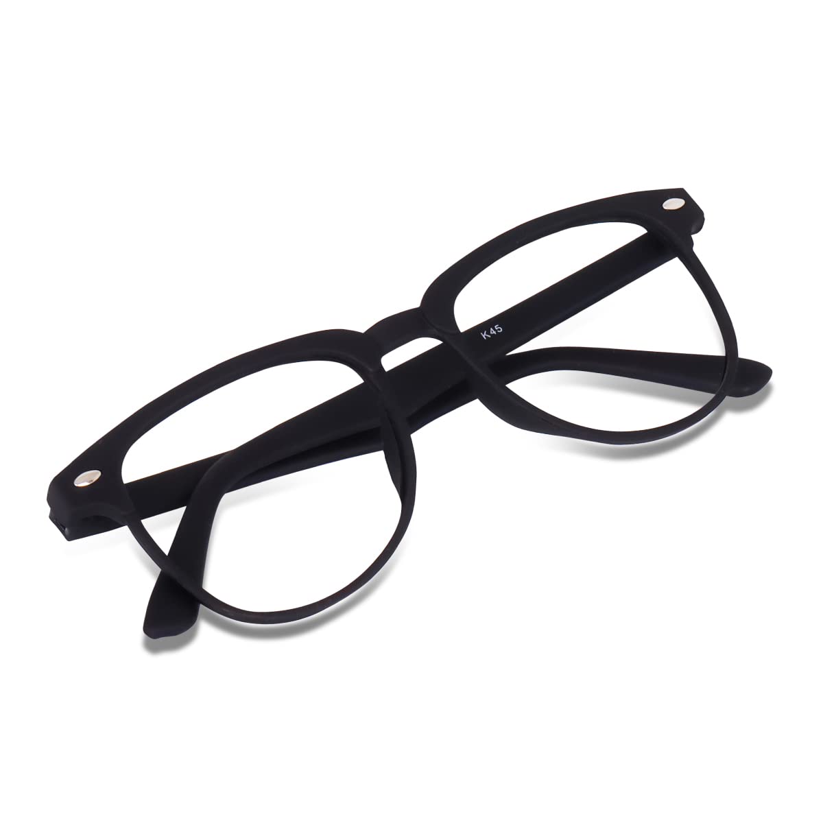 Matte Black UV Protection Wayfarer Sunglasses for Men and Women | Clear Lens-image-42