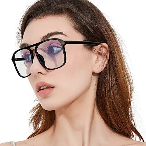 FIMILU Oversized Blue Light Glasses, TR-90 Anti Blue Ray Blocking and UV Computer Reading/Gaming/TV/Phone Glasses for Women