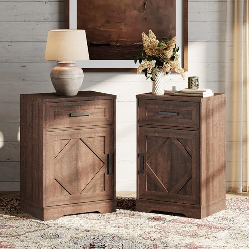 Image of WAMPAT 32-inch Tall Farmhouse End Table Set of 2