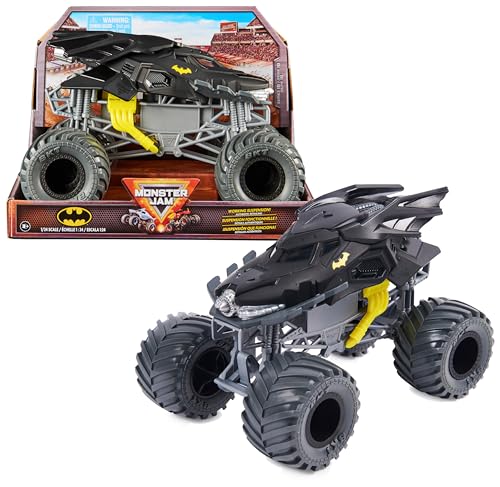 Monster Jam - Coche Monster Truck Batman DE Metal Escala 1:24 - Vehículo de Coleccionista - 6064973 - Coches para Niños - Juguetes Niños 3 años + - Juguetes Superhéroes