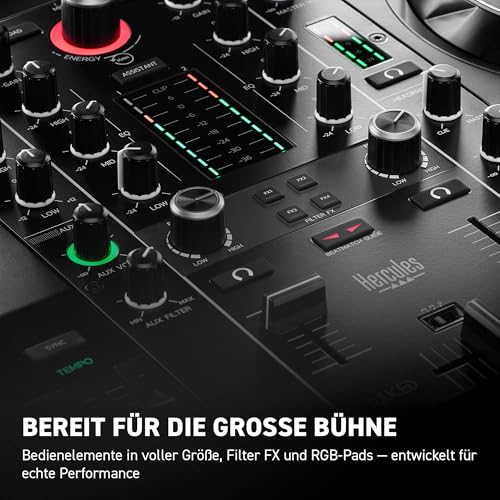 Hercules DJControl Inpulse 500 - 2-Deck DJ-USB-Controller für Serato DJ Lite und DJUCED
