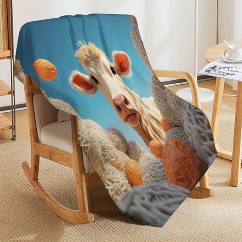 Couverture de lit en flanelle supérieure 180x200cm motif vache pour un confort de salon haut de gamme