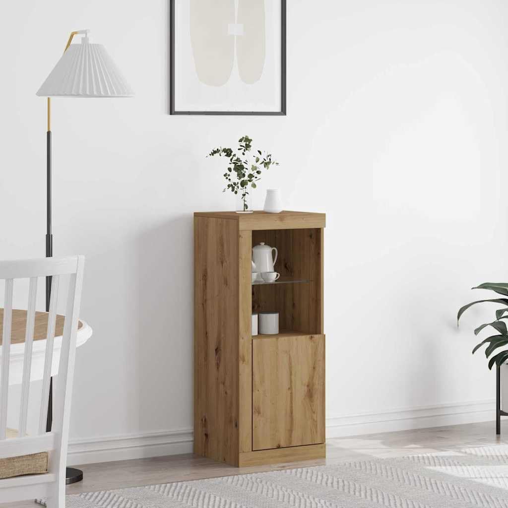 Mueble aparador moderno con tiras LED para decoración de salón actual