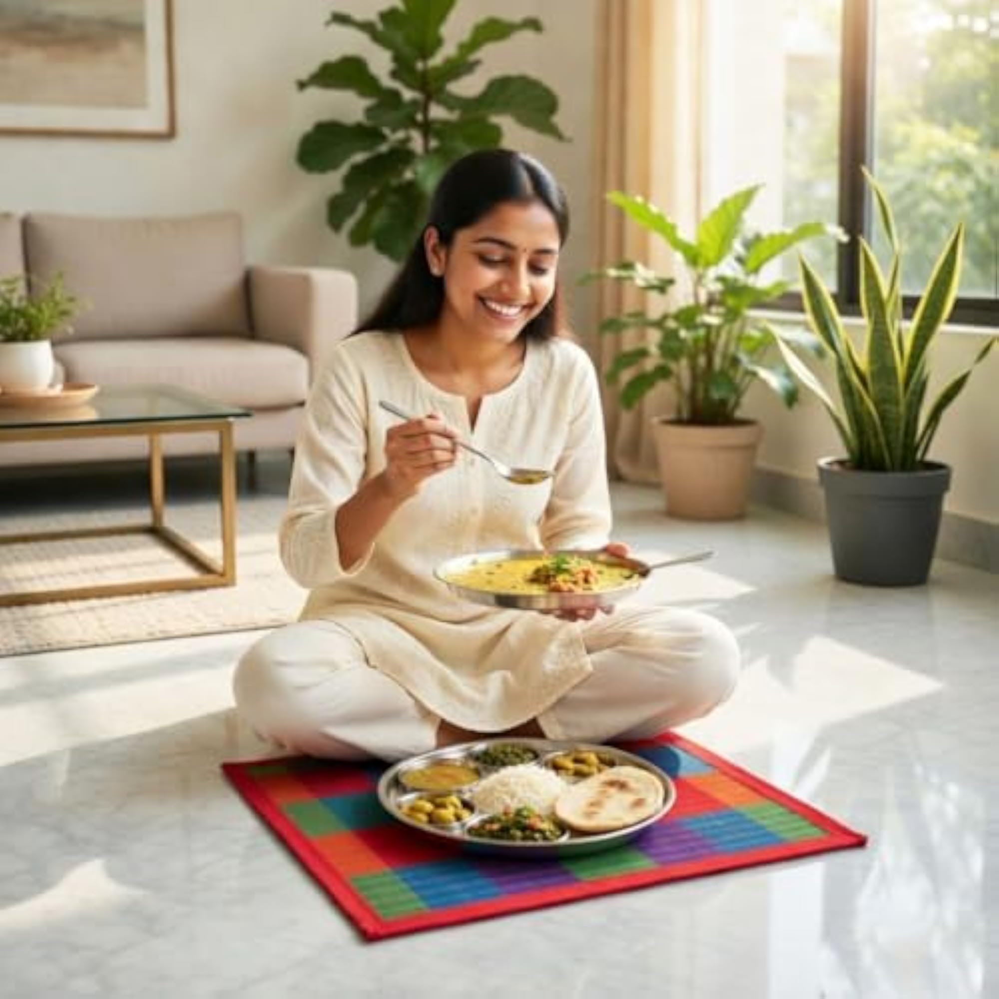 Waterproof Small Sitting Floor Mat Pack of 8, Multipurpose Use