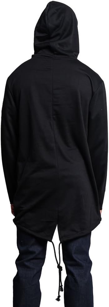 VICTORIOUS Men's Long Length Cloak Cardigan Hoodie - Image 4