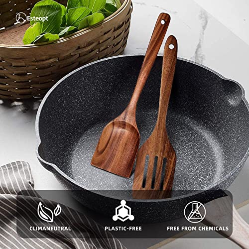 Pfannenwender aus Holz Esteopt JCM-35, 30 cm, 2er-Set